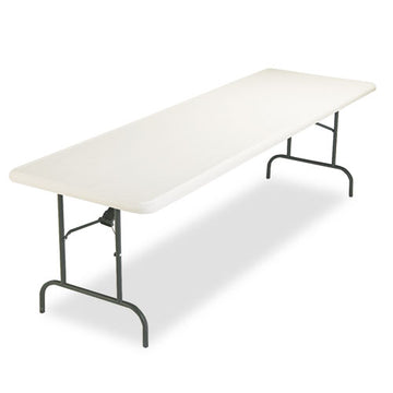Iceberg Indestructable Industrial Folding Table, Rectangular Top, 1,200 Lb Capacity, 96 X 30 X 29, Platinum freeshipping - TVN Wholesale